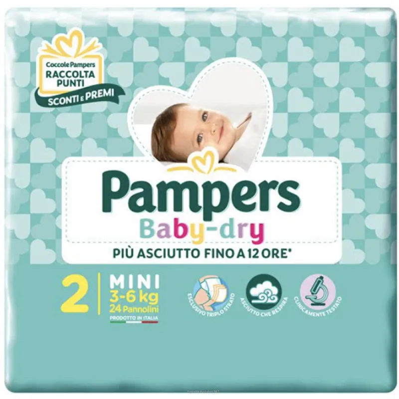 Baby Dry Taglia 2 (3-6KG)