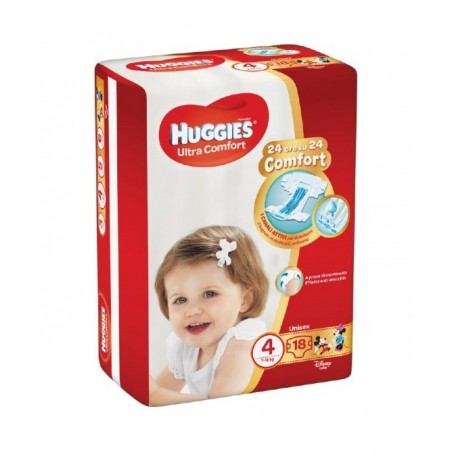 HUGGIES - Ultra Comfort Unisex - Taglia 4 (7-18 Kg)