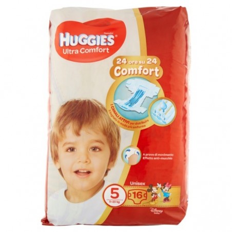 HUGGIES - Ultra Comfort Unisex - Taglia 5 (11-25 Kg)