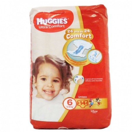 HUGGIES - Ultra Comfort Unisex - Taglia 6 (15-30 Kg)